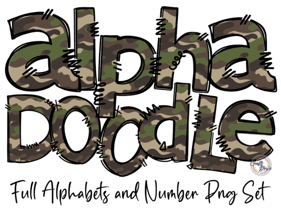 Camo Doodle Font Letters Alphabet PNG: A Creative Toolkit