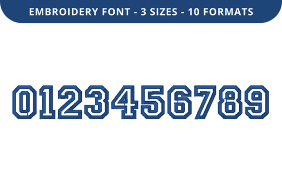 College Outline Font 0 to 9: A Vintage Varsity Look for Modern Design