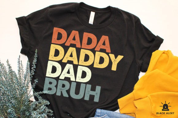 Dada Daddy Dad Bruh Father's Day SVG: A Retro Tribute