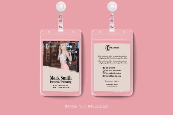 Gym and Fitness Woman ID Card Template: Elevate Your Brand Identity