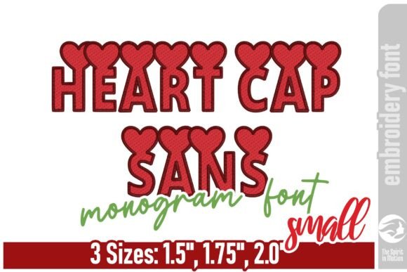 Heart Cap Sans Monogram Font - Small: A Playful, Durable Typeface for Modern Design