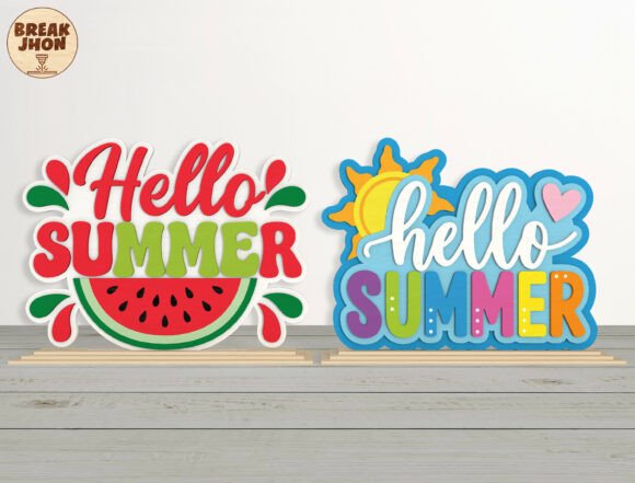 Hello Summer Laser Cut File SVG Bundle for Vibrant Décor