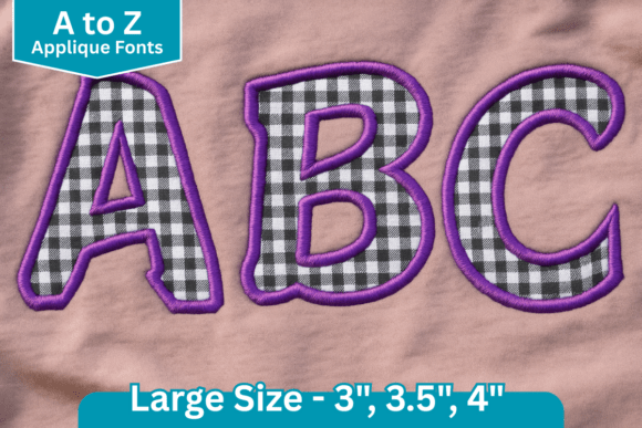 Joyful Curve Applique Embroidery Font: A Handmade Touch for Your Projects