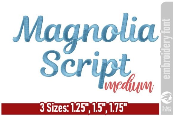 Magnolia Script Embroidery Font: Elegant Machine Embroidery