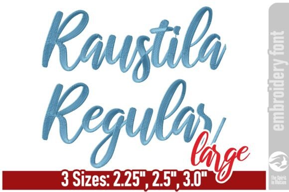 Raustila Embroidery Font - Large: Elevate Your Stitching