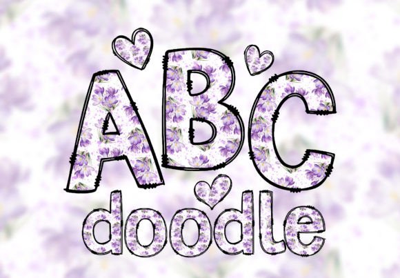 Spring Doodle Letters Floral Alphabet: A Creative Font for Your Projects