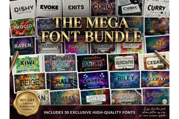The Mega Font Bundle: 30 Typefaces for Every Creative Project