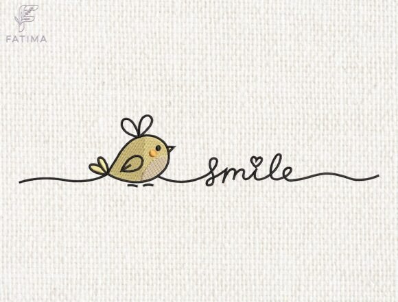 The Smile Bird Embroidery Design: Weaving Joy into Every Stitch